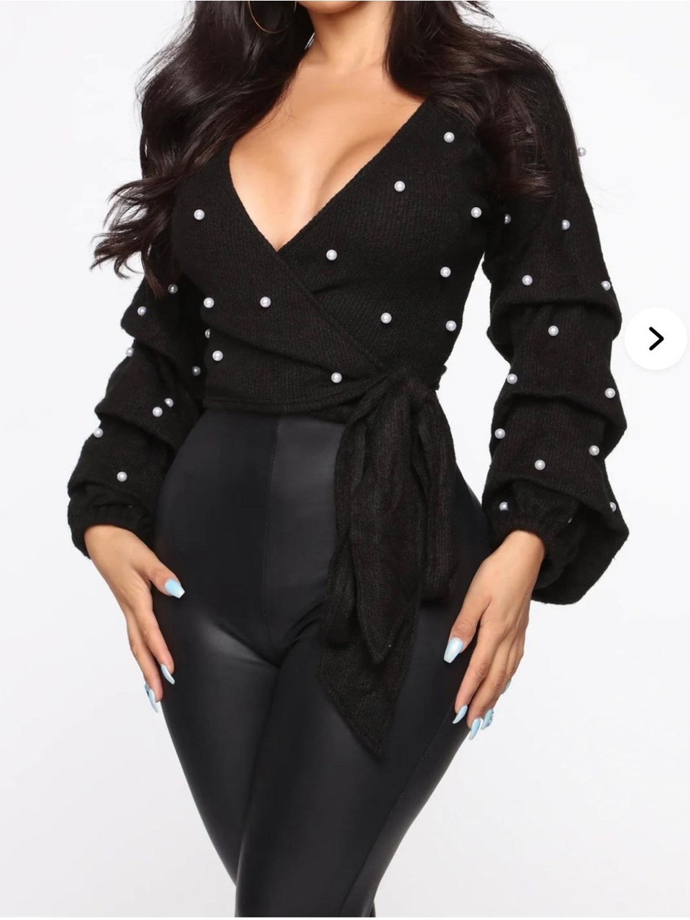 Fashion Nova Won't Let You Go Pearl Sweater- XL